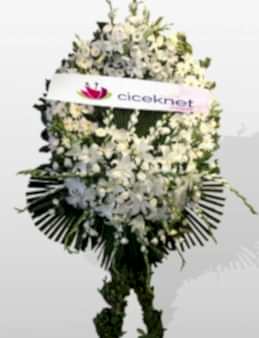 Beyazlı Cenaze Çelengi  çiçek gönder
