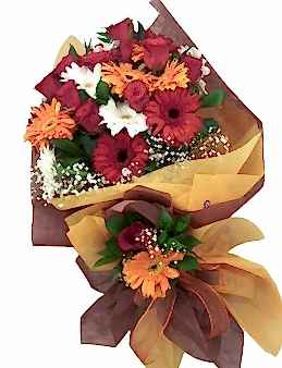 9 gül ve gerbera buket Buketler çiçek gönder