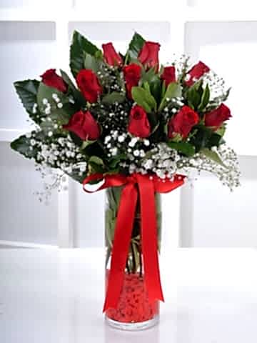 Hayatımın Aşkına 11 Kırmızı Gül Aranjmanlar çiçek gönder