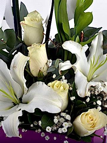 Hediye Kutusunda Çift Dallı Beyaz orkide.... Orkideler çiçek gönder