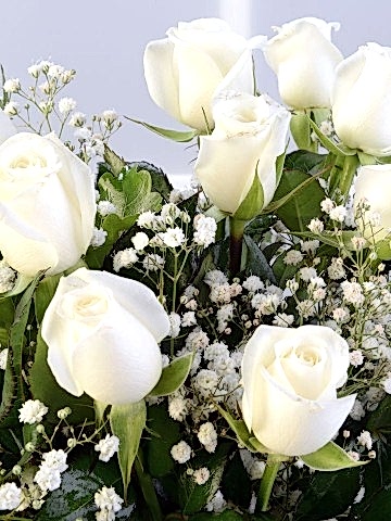 Amfora Camda 11 Beyaz Gül Aranjmanlar çiçek gönder